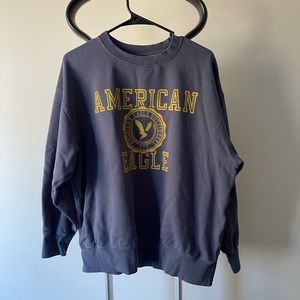 Blue and Yellow American Eagle Sweatshirt